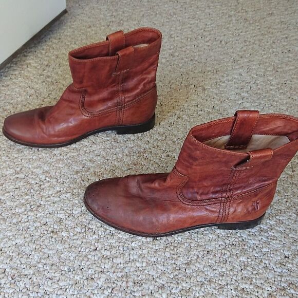 Frye Shoes Frye Anna Shortie Boots in Cognac Antique color size 7.5 - Picture 4 of 12